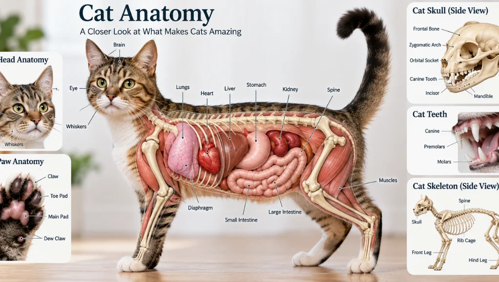 Cat Anatomy: The Ultimate Guide to Pro Tips, Key Facts, Bones, Organs, Senses, and Paws Explained
