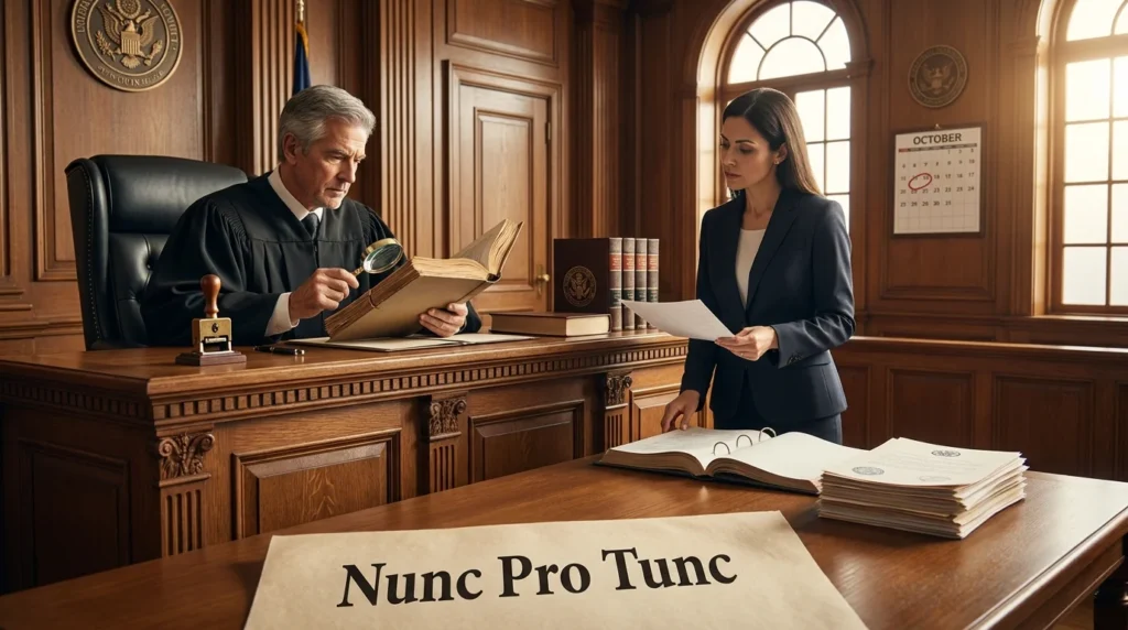 Nunc Pro Tunc Explained: The Complete Guide to How Courts Correct Past Records Without Rewriting or Changing Their Original Decisions